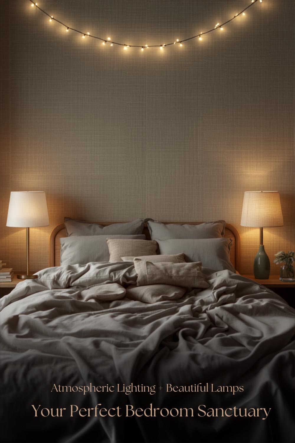 Bedroom decor ideas_ Atmospheric lighting with beautiful lamps with bed