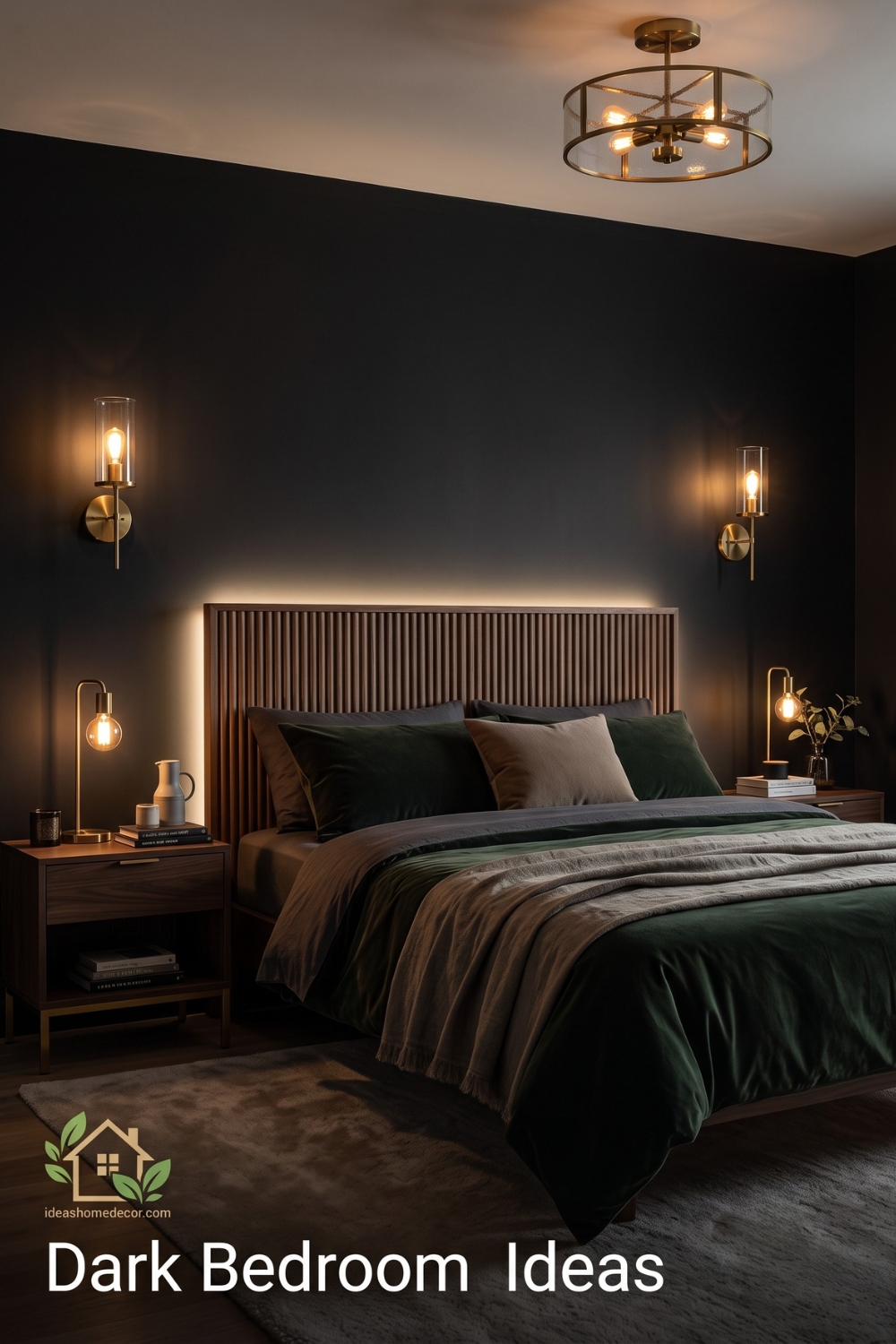 Black Bedroom Ideas: Layering Light the Right Way