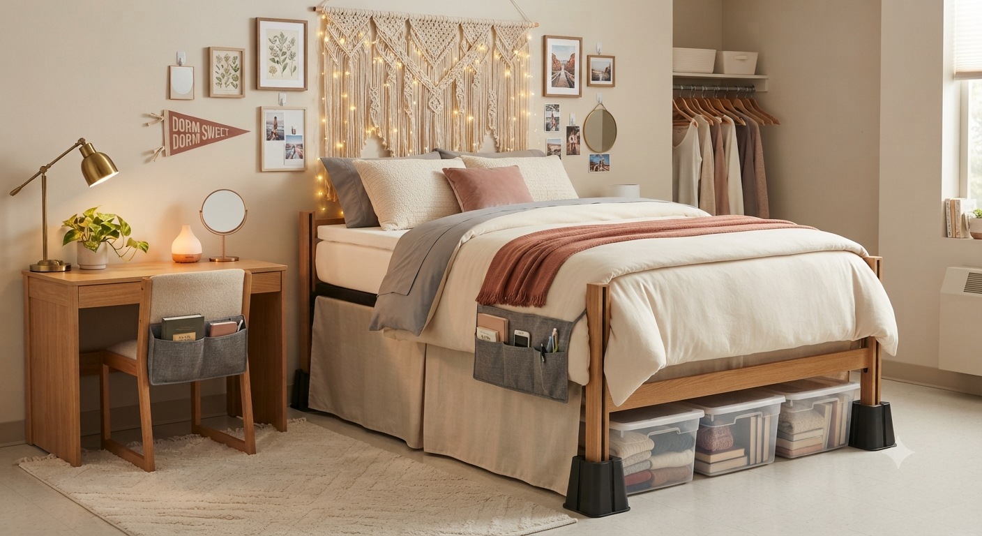 My Go-To Dorm Room Checklist — Everything You Need