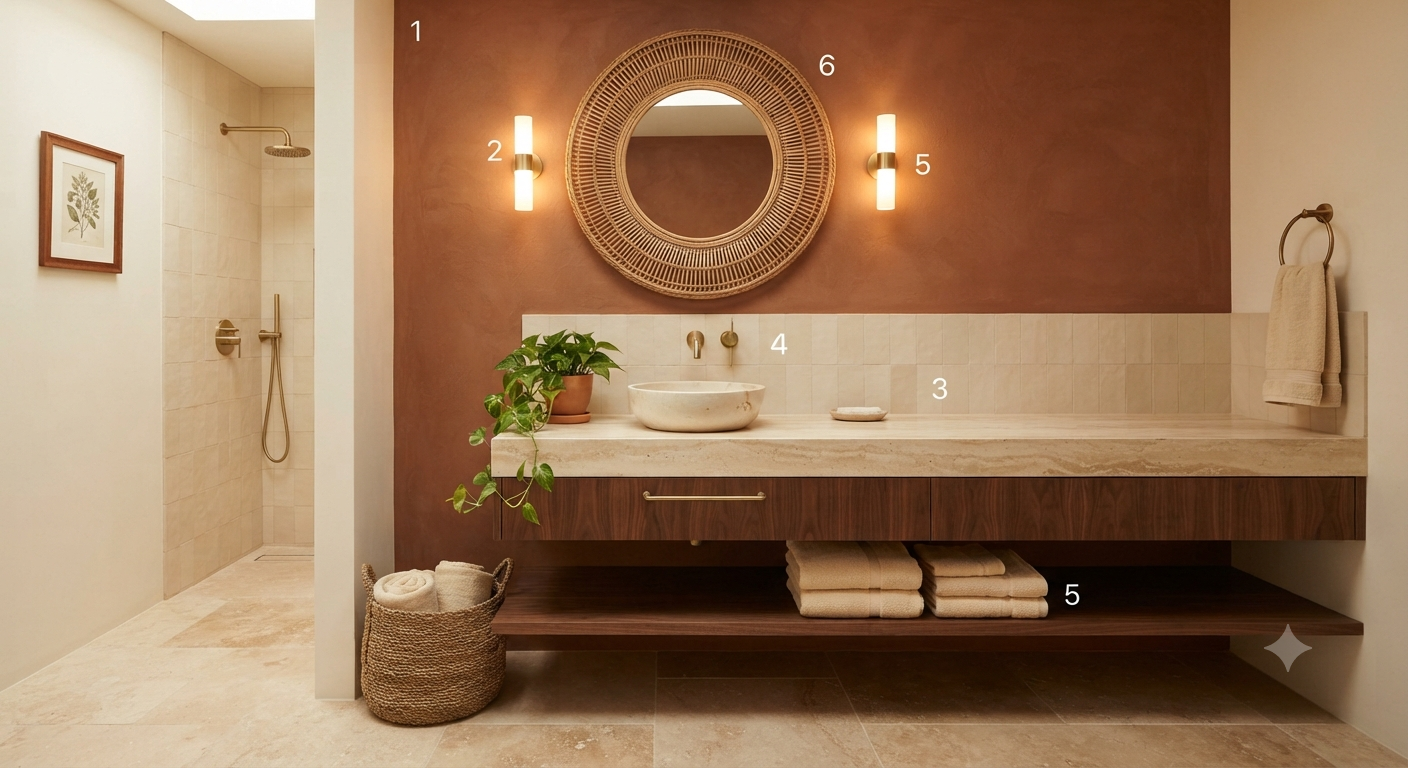 Putting It All Together — My Earth Tone Bathroom Method